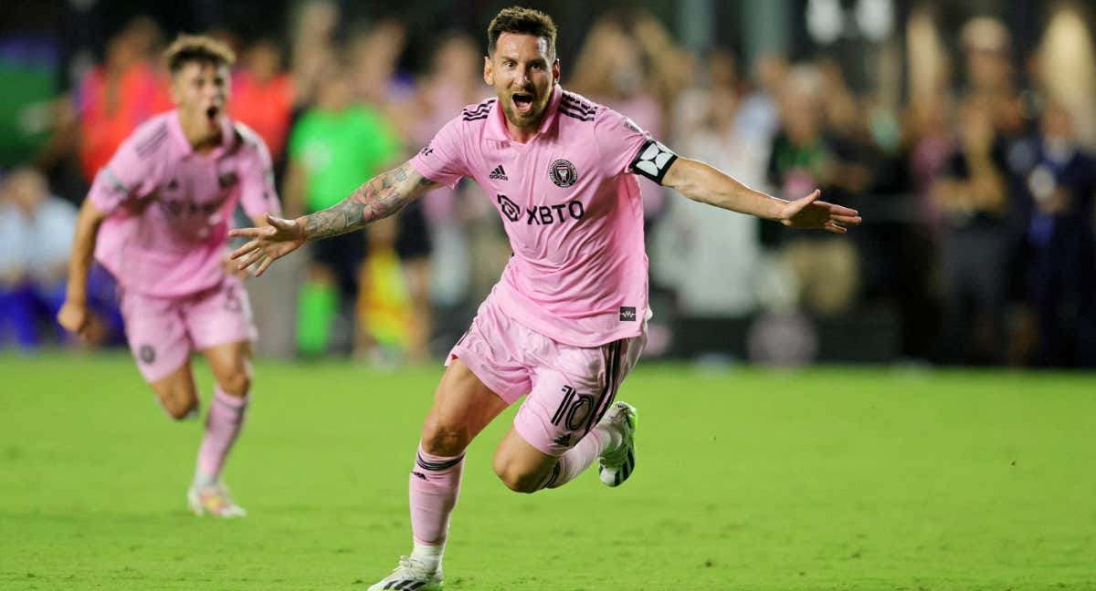 Messi celebrando un gol con el Inter Miami./QUAY: SAM NAVARRO