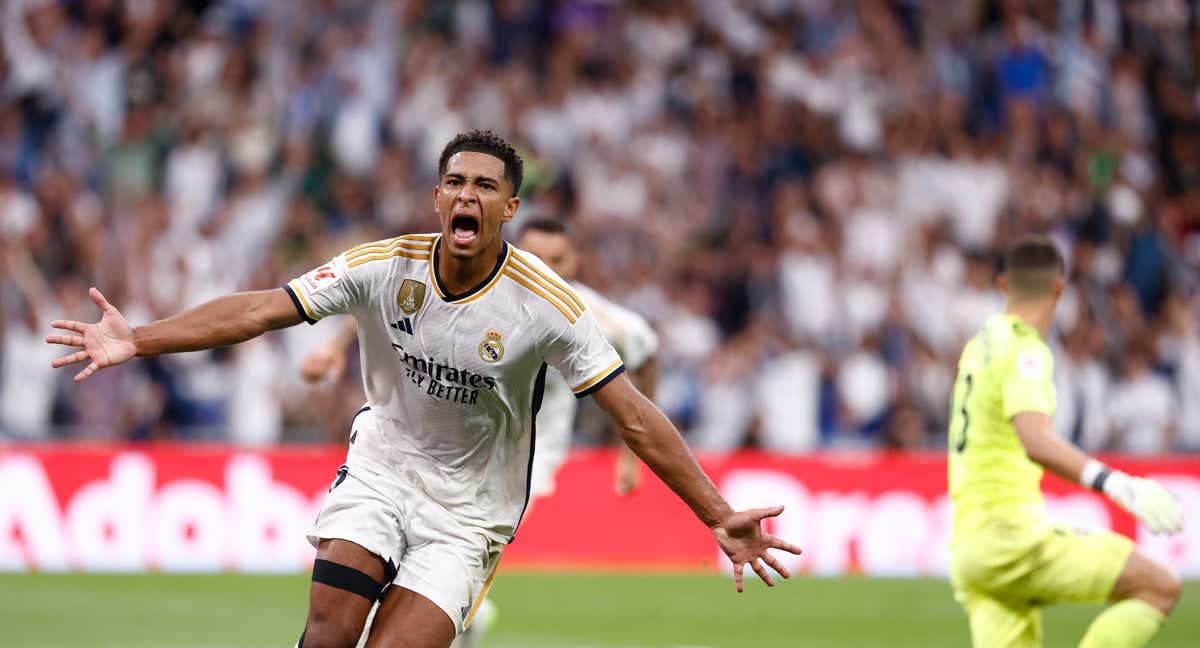 Bellingham celebrando un gol con el Real Madrid. /AFP