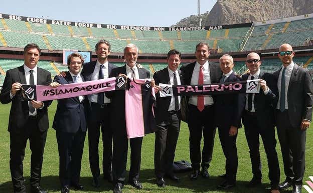 El Palermo en el momento de la compra por parte del grupo City. Palermo Calcio