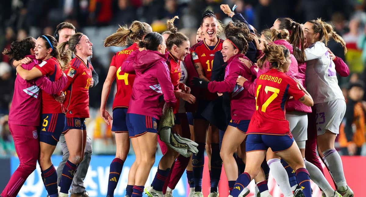 Las jugadoras de la Selección celebrando el pase a las semifinales del Mundial. /GETTY