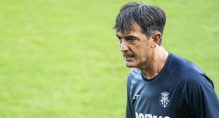 Pacheta, durante un entrenamiento con el Villarreal.