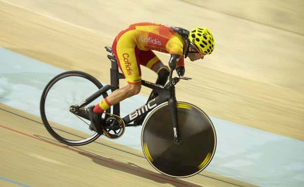 Ricardo Ten, durante el Mundial de ciclismo adaptado en pista.