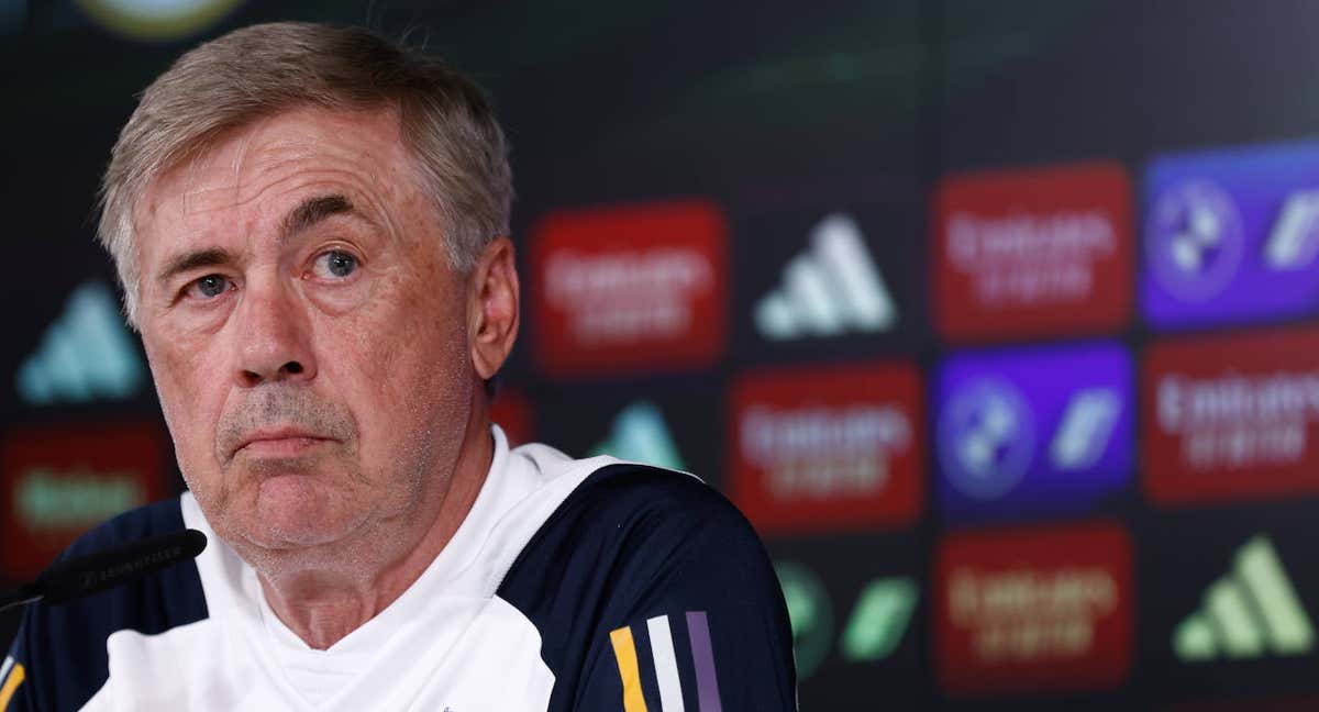 Carlo Ancelotti, en rueda de prensa. /EP