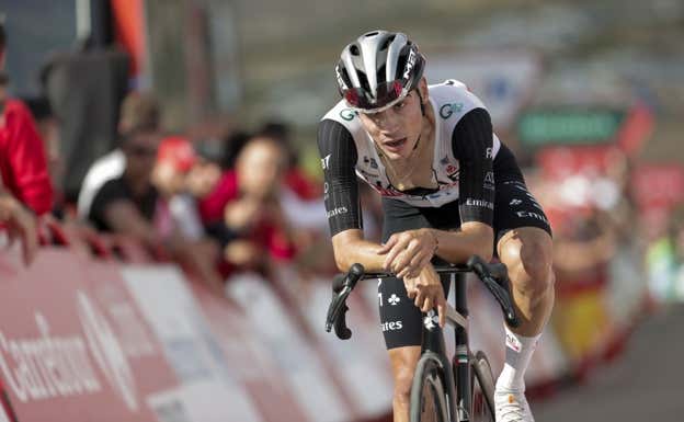Juan Ayuso, durante La Vuelta 2023. EFE