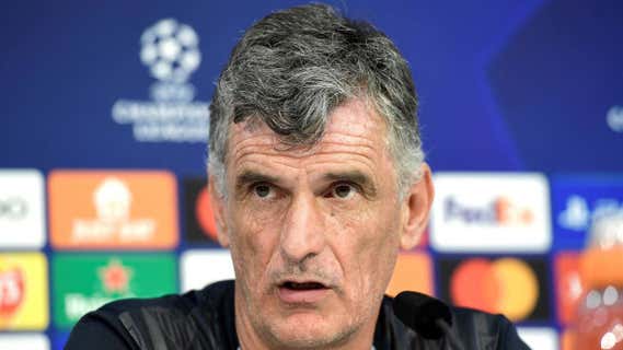 José Luis Mendilibar, en su comparecencia previa al duelo de Champions./AFP