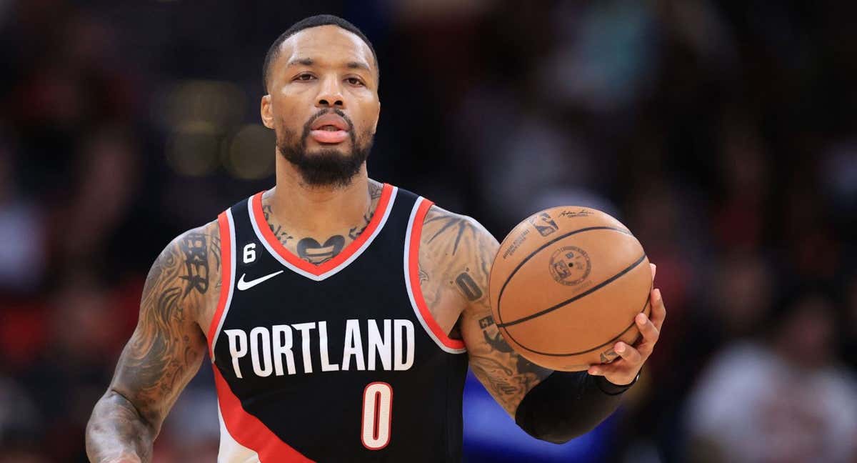 Damian Lillard, en un partido con Portland. /Getty/AFP.