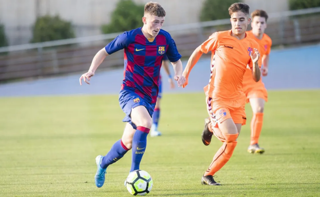 Foto de Louie Barry durante un partido oficial. @FCBarcelona