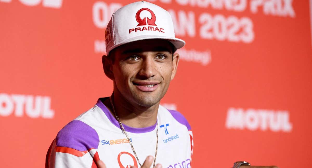 Jorge Martín durante la rueda de prensa previa al GP de Japón./AFP