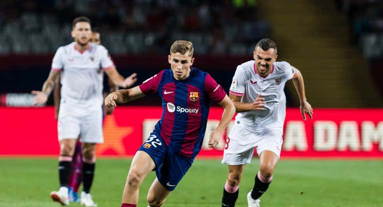 Fermín durante el partido.