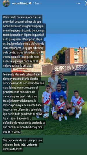 El comunicado de Óscar Trejo. @oscar8trejo