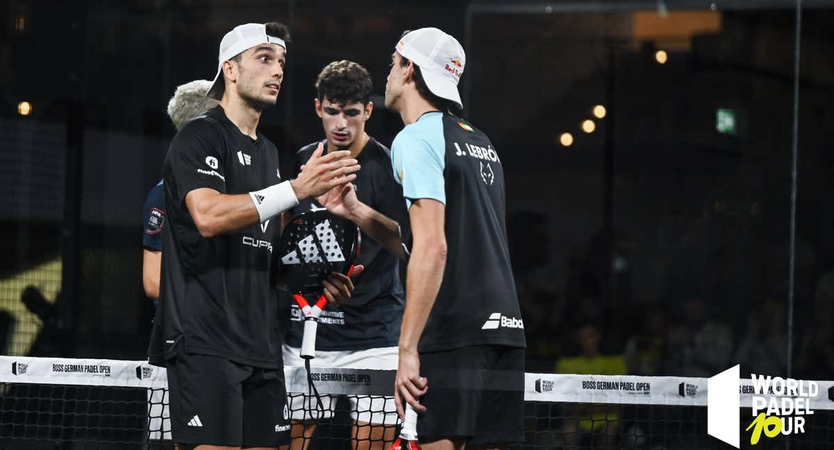 Las dos parejas de la polémica durante su partido de semifinales./WPT