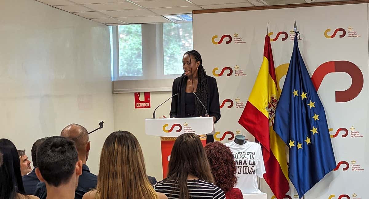 Aauri Bokesa durante la presentación de los resultados de DXT Para La Vida.