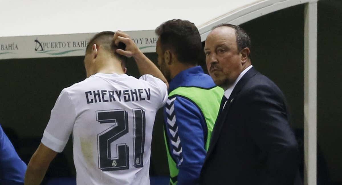 Cheryshev, cambiado en el partido ante el Cádiz. /REUTERS