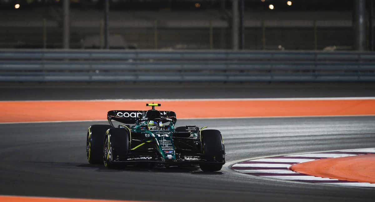 Fernando Alonso, hoy, en Catar. /Getty