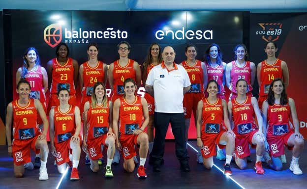 Lucas Mondelo con la Selección antes del Eurobasket de 2019. Efe