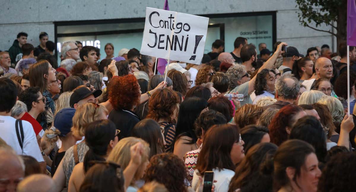 Manifestación en apoyo a Jenni Hermoso, jugadora de la Selección y víctima en el Caso Rubiales. /GETTY