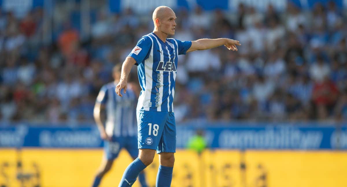 Jon Guridi, durante un partido esta temporada./DEPORTIVO ALAVÉS