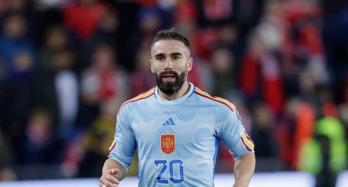 Dani Carvajal, ante Noruega./GETTY