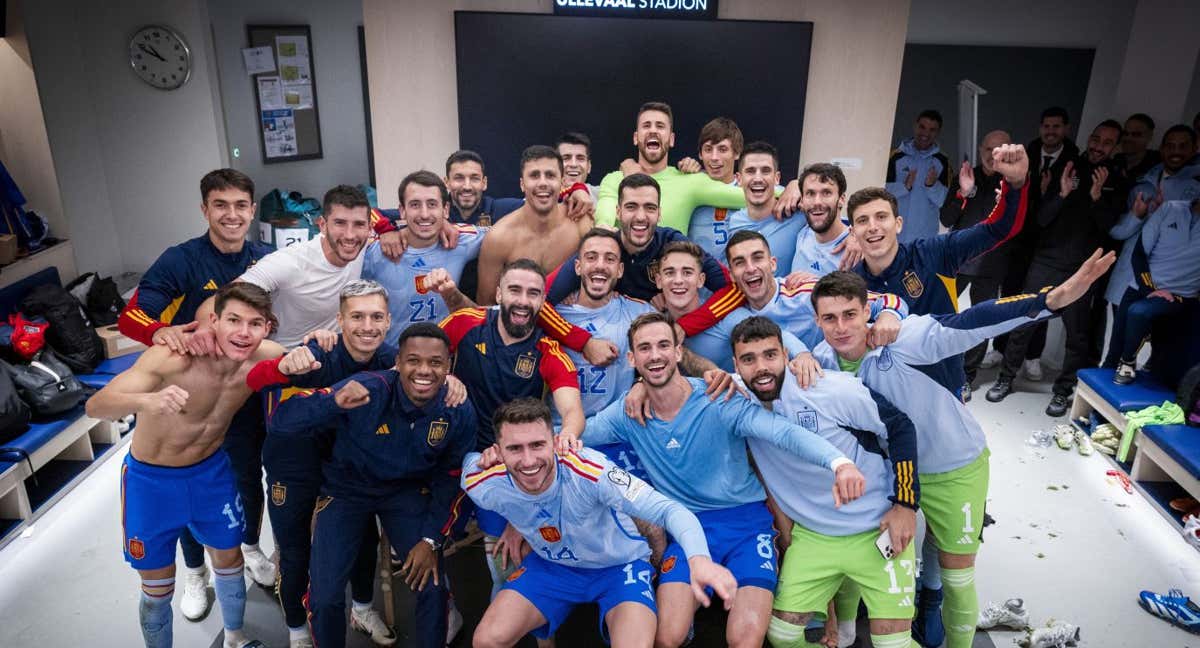 La Selección celebra la clasificación./EFE