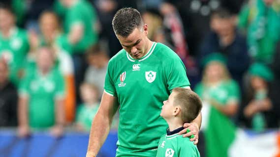 Luca y Johnny Sexton./RUGBY WORLD CUP