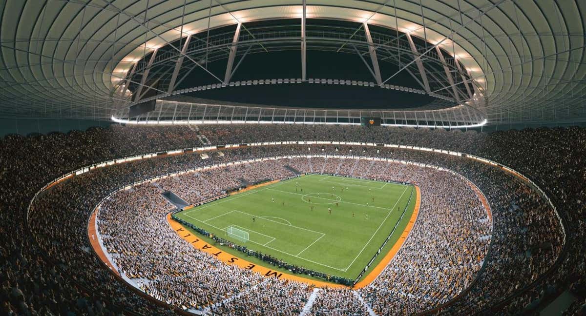Así sería el Nuevo Mestalla. /Valencia CF.