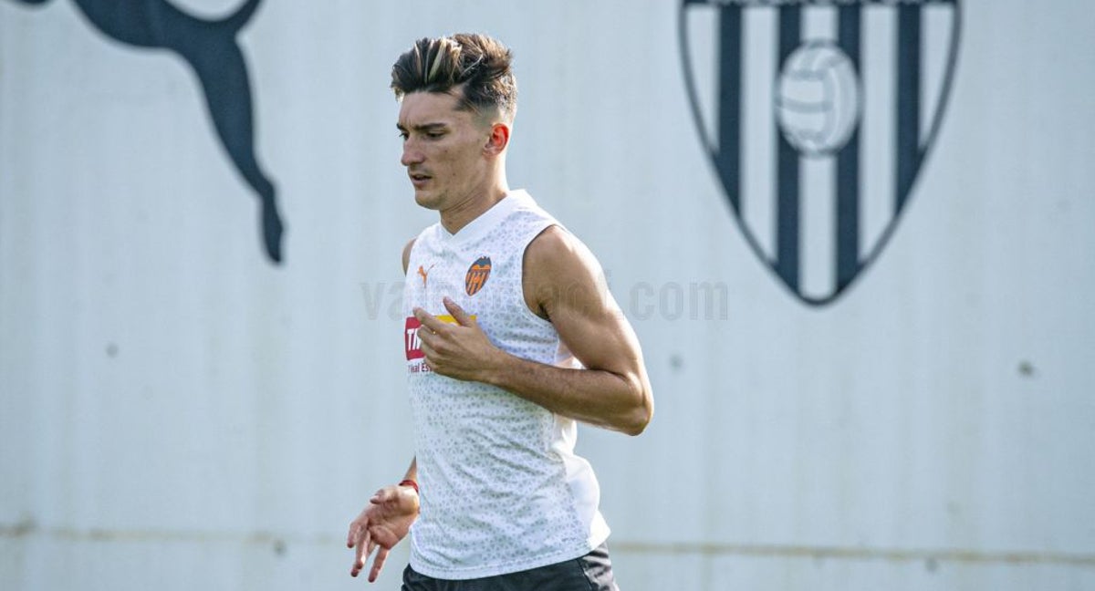 Pepelu en un entrenamiento.