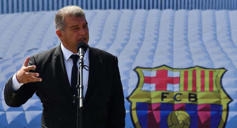 Joan Laporta durante un acto del Barcelona.