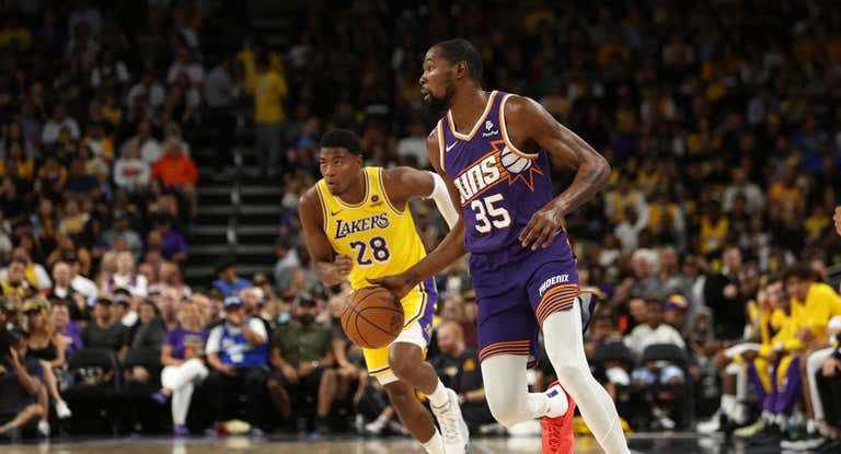 Kevin Durant, durante el partido de esta noche.