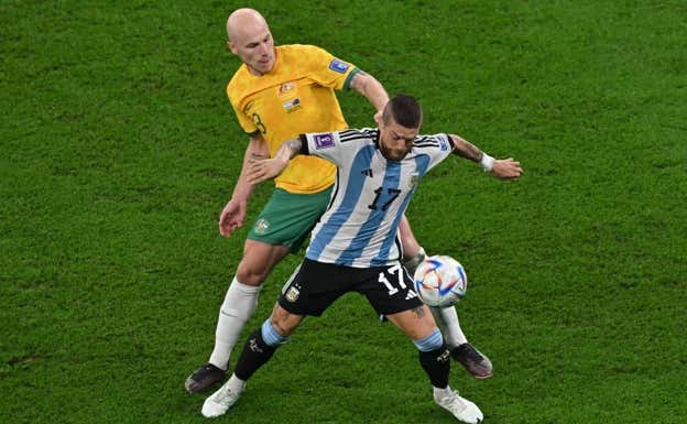 Papu Gómez, durante el Argentina-Australia del Mundial de Qatar. GETTY