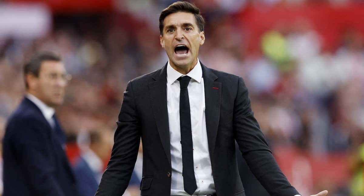 El entrenador del Sevilla, Diego Alonso.