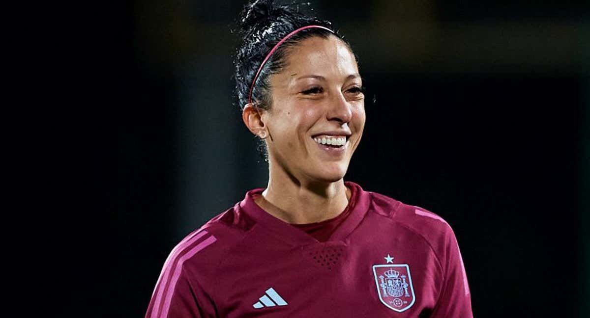 Jenni Hermoso, en el entrenamiento con la Selección. /RFEF