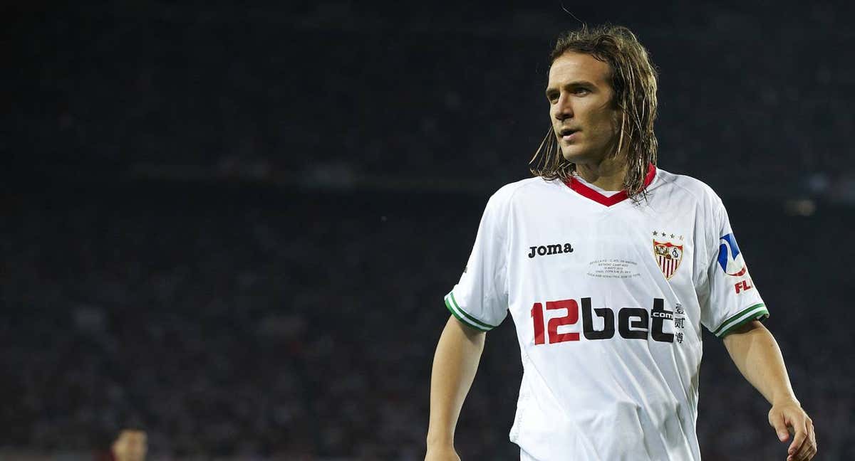 Diego Capel en la final de Copa ante el Atlético.