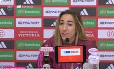 Olga Carmona, sobre Aitana y Carvajal: «Hay que respetar todas las opiniones, tengo la suerte de estar en un club que nos apoya y nos respalda»