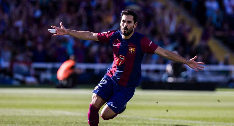Gündogan celebra su gol en el Clásico.