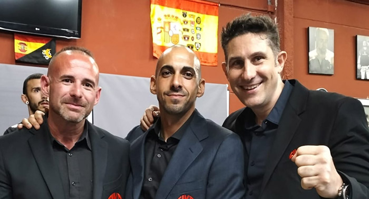 Fernando Muga, Alberto Barahona (delegados WKA) y Antonio Ricobaldi (presidente WKA España).