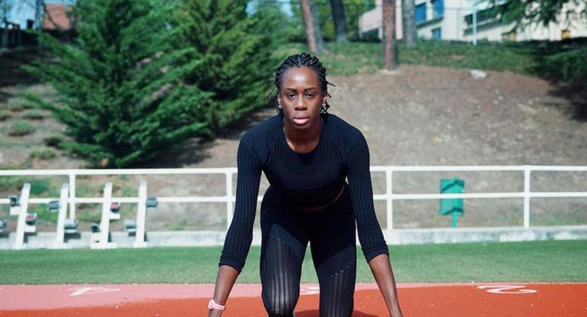 La atleta española Aauri Bokesa, en el Centro de Alto Rendimiento de Madrid. /SALVADOR FENOLL