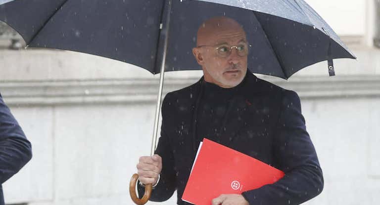 Luis de la Fuente, seleccionador nacional masculino, acude a la Audiencia Nacional para declarar como testigo del 'Caso Rubiales'.