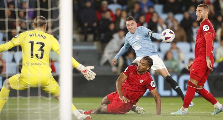 Iago Aspas, durante el encuentro ante el Sevilla.