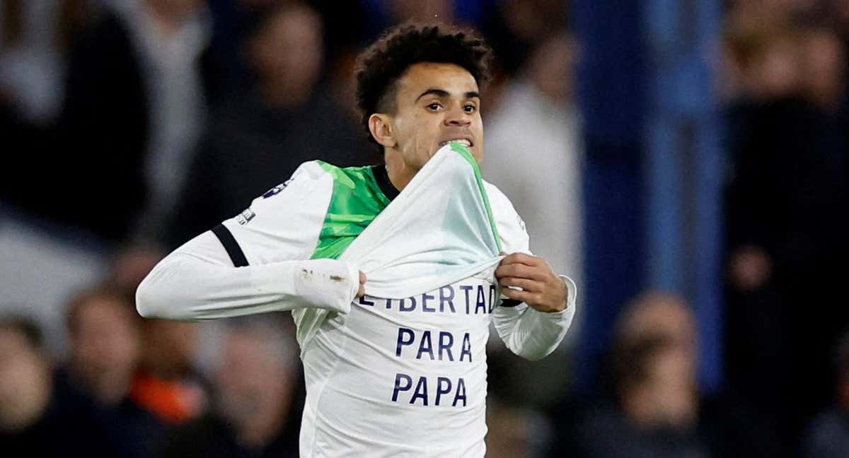 Luis Díaz dedicó el gol ante el Luton a su padre, secuestrado. /REUTERS