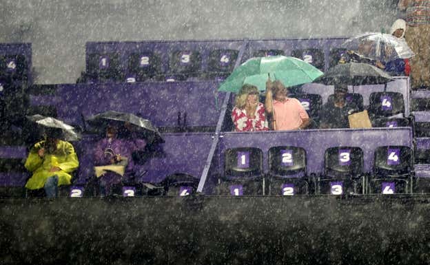 La lluvia, protagonista en Cancún. Efe