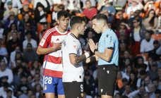 El Granada elevará una queja al CTA y pedirá los audios entre el árbitro y el VAR durante el penalti en Mestalla