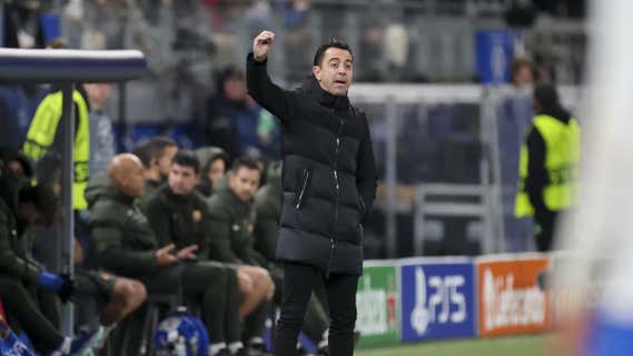 Xavi Hernández durante el partido. /GETTY