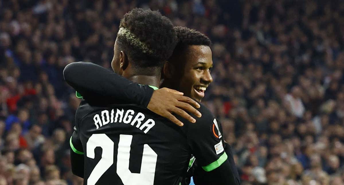 Ansu Fati, celebrando su gol ante el Ajax.