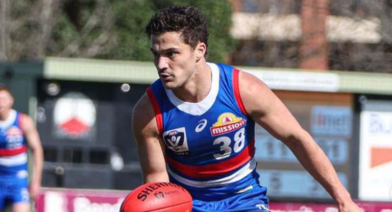 Un jugador de los Western Bulldogs durante un partido.