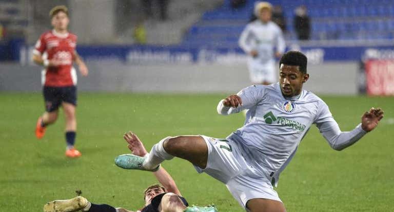 Choco Lozano, en un partido de Copa del Rey con el Getafe.