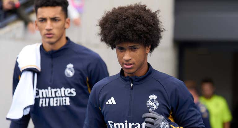 Peter González, antes de un partido con el Castilla esta temporada.
