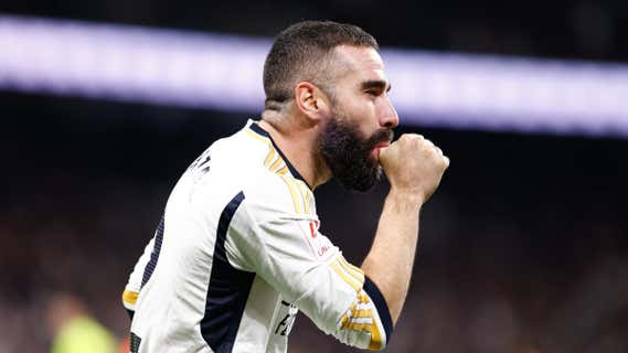 Dani Carvajal celebra su gol ante el Valencia./EP