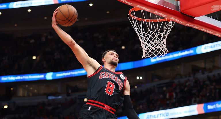 Zach LaVine, en un partido con los Chicago Bulls.