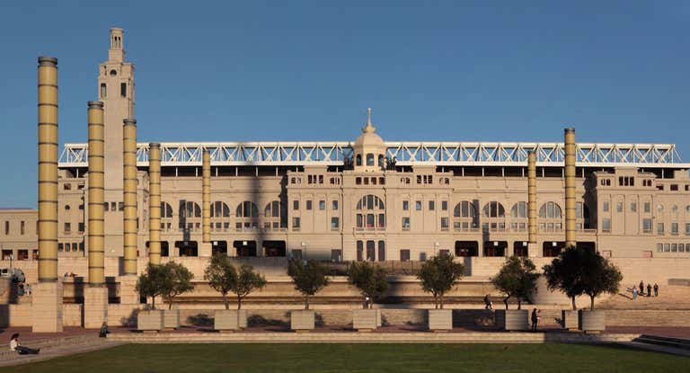 El Estadi Olímpic de Montjuïc, donde ahora juega el Barcelona sus encuentros.