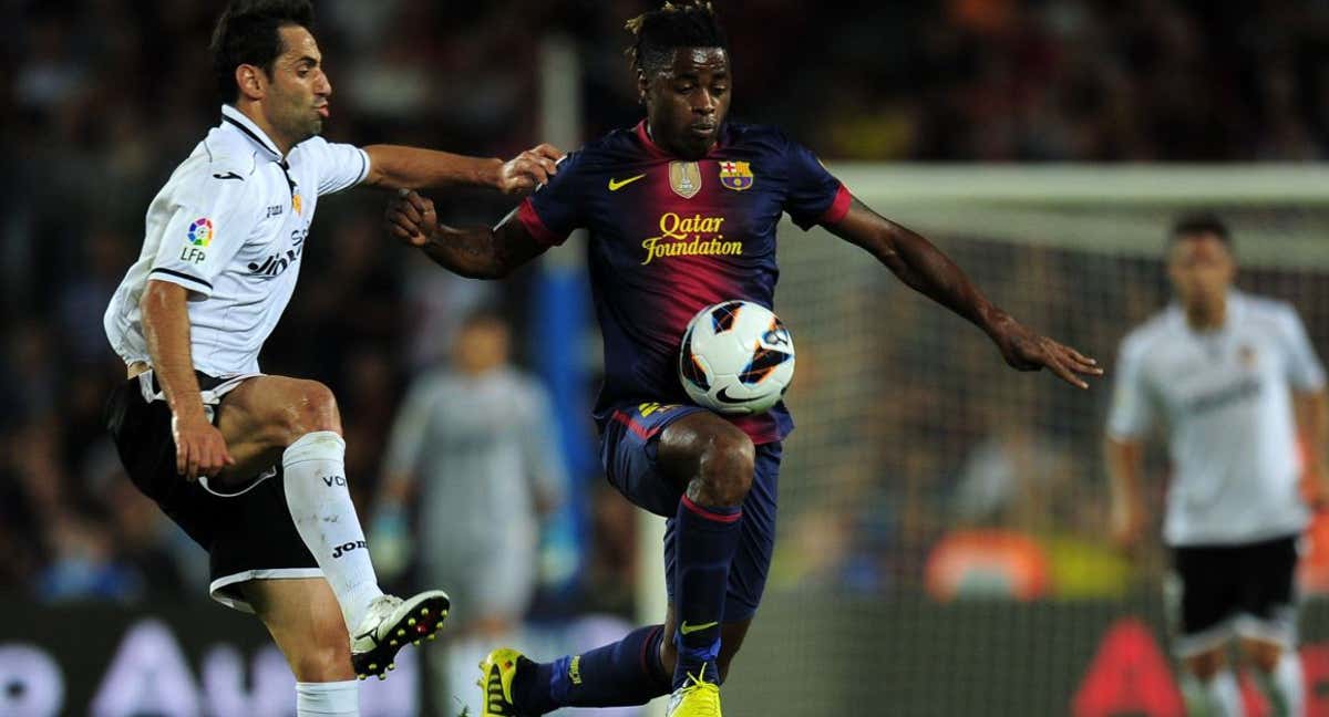 Alex Song en su etapa como futbolista del Barça. /AFP